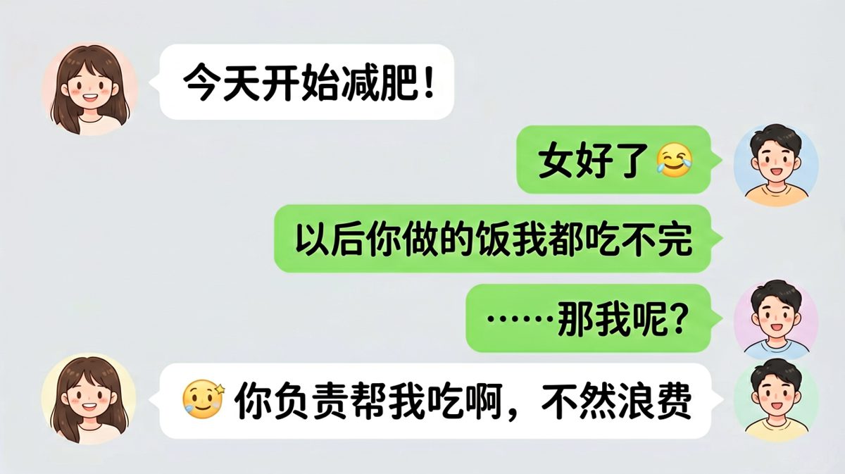 减肥计划：让男朋友当垃圾桶