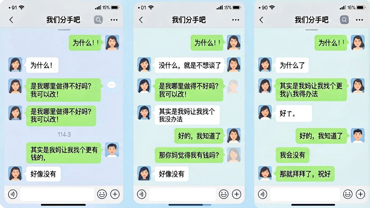 分手理由是找更有钱的？那拜拜了您嘞