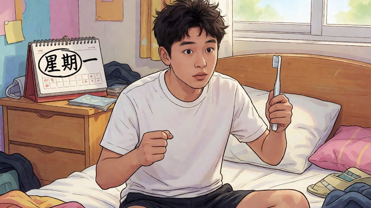 九点才想起今天是周一开会日！