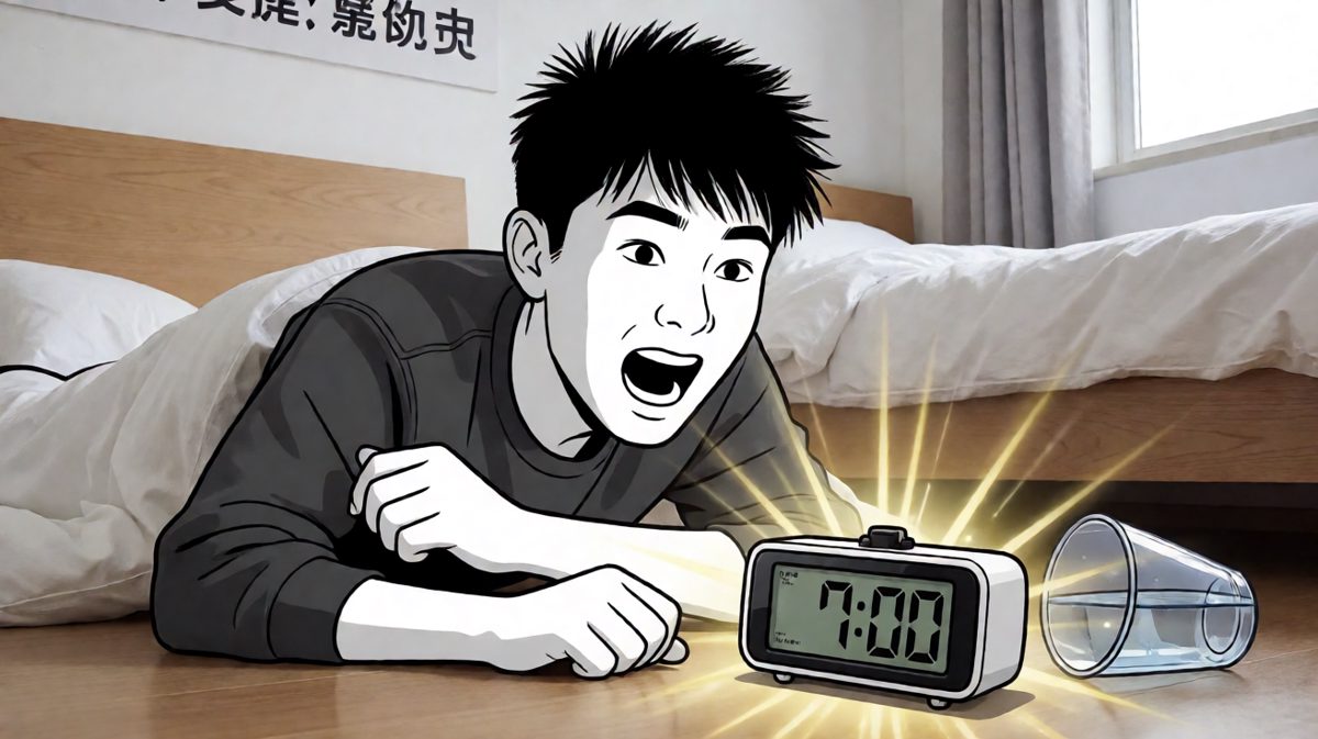 闹钟：7:00了，起床！