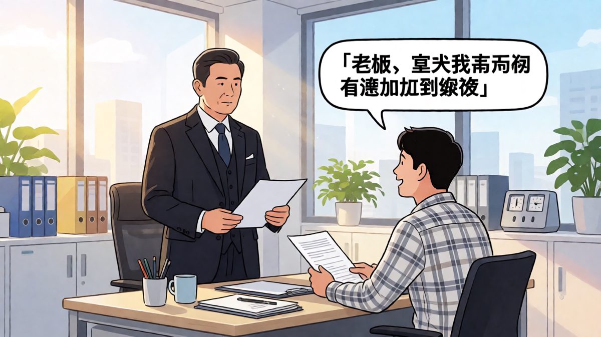 员工表忠心说自愿加班，下一秒的反转让人哭笑不得。