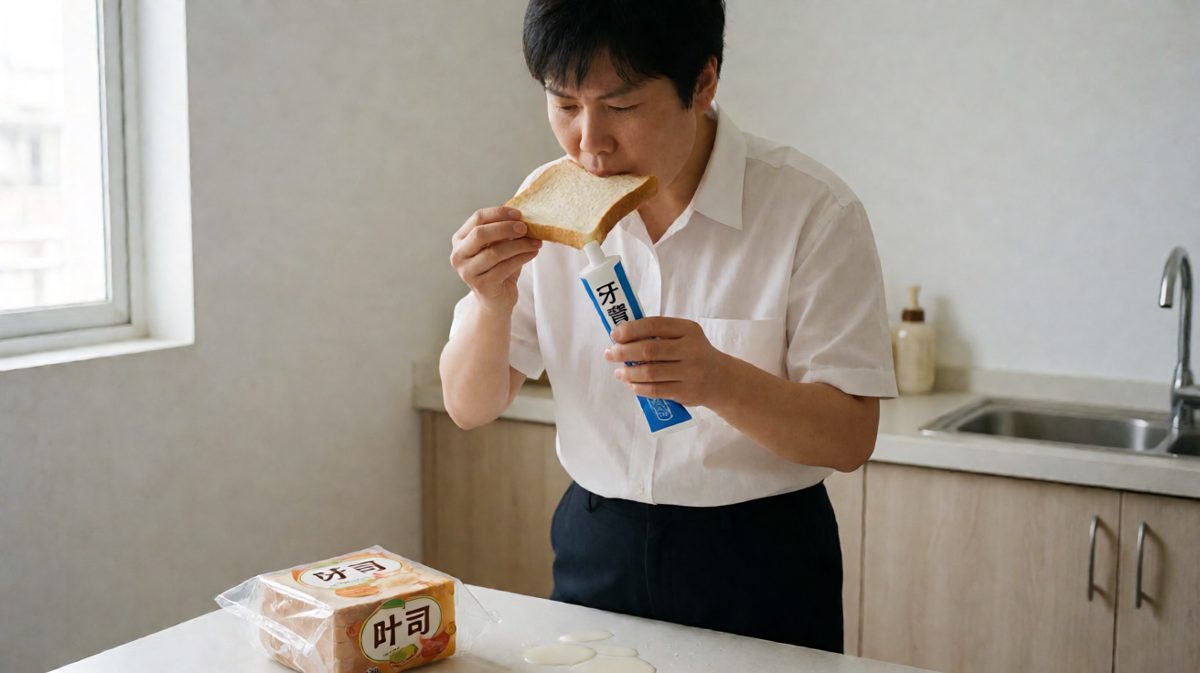 边刷牙边吃早饭的疯狂操作