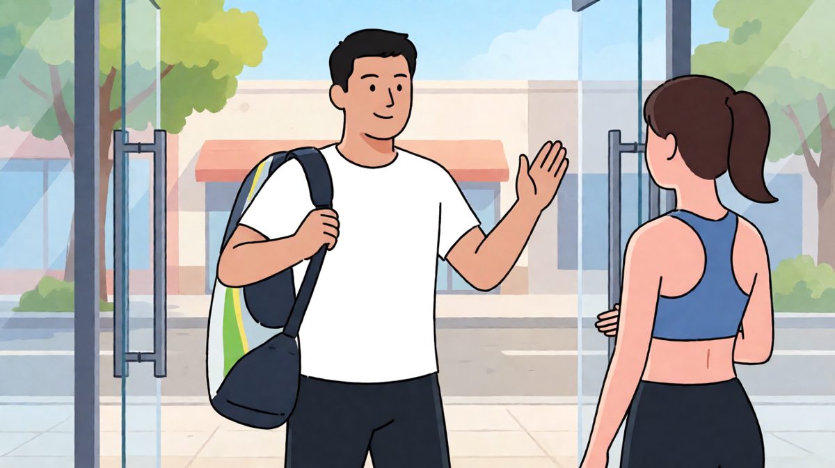 教练：你不是才来十分钟吗？男子：我已经尽力了