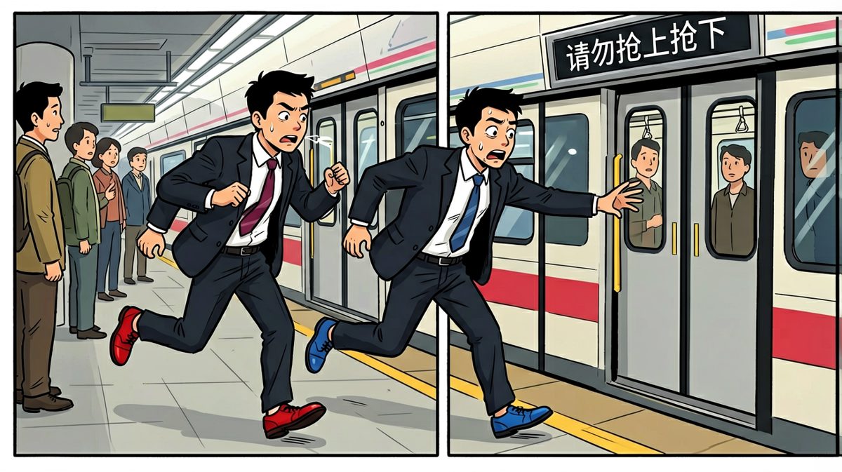 就差一分钟——我的全勤奖啊！！