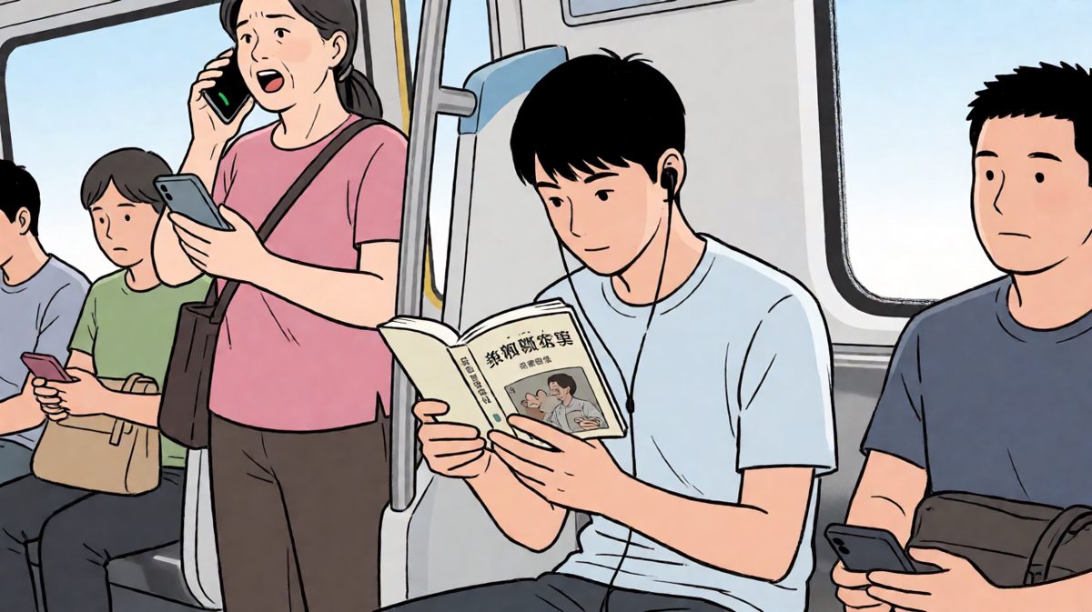 地铁早高峰：只要我假装很忙，尴尬就追不上我