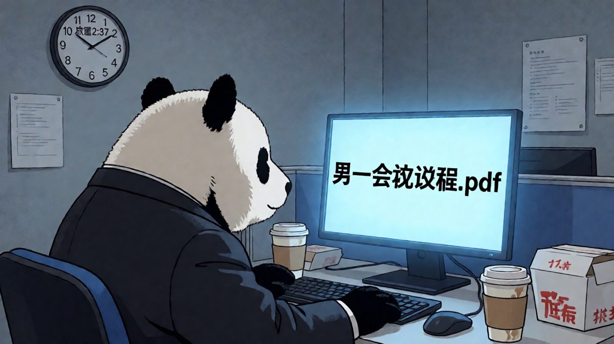 周一早晨的会议，我人还在，魂已经走了