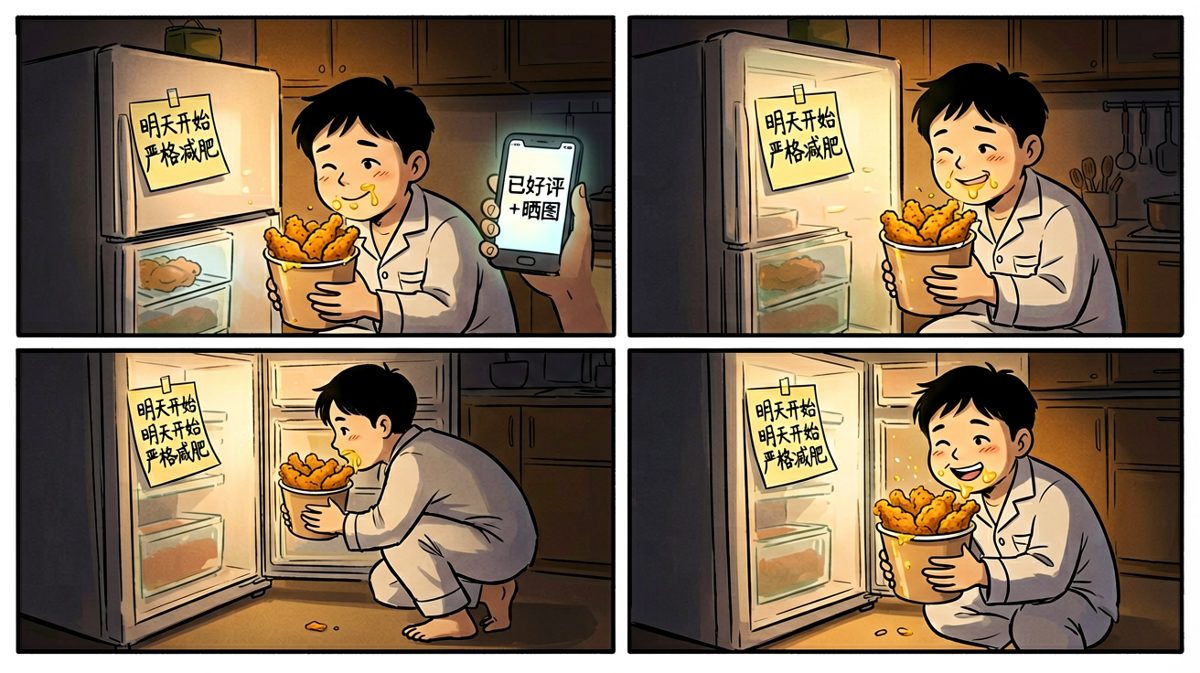 深夜炸鸡才是对减肥最大的尊重
