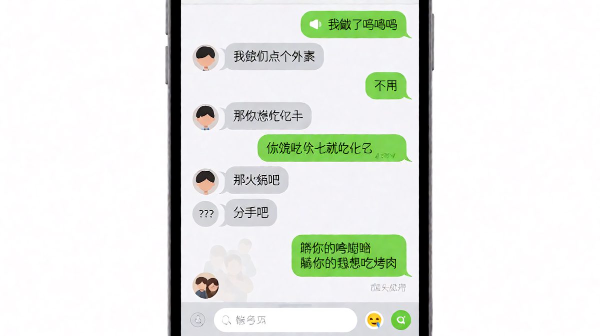 女生说完分手后秒改口要吃烤肉，男生一脸懵圈