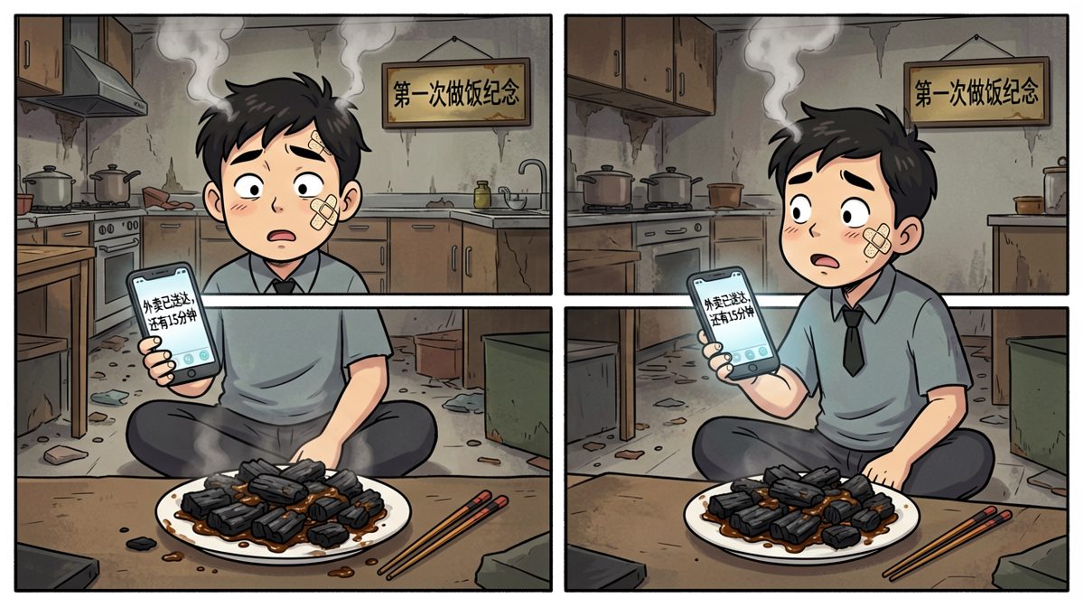算了……还是点外卖吧，这就是成年人的妥协。