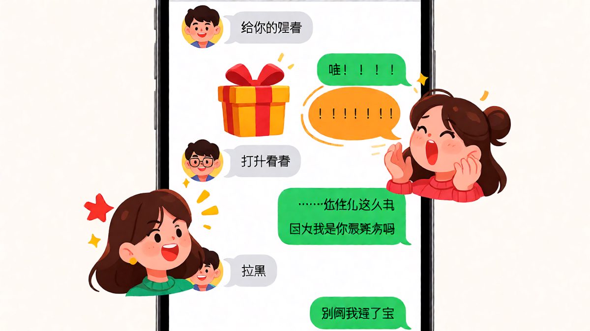 送礼物反被吐槽颜值，直男的浪漫永远学不会