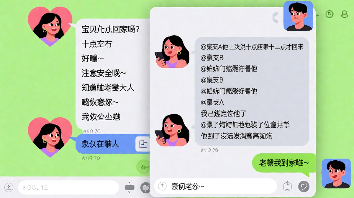 十点回家？呵呵，姐妹们的盯梢行动早已开始。