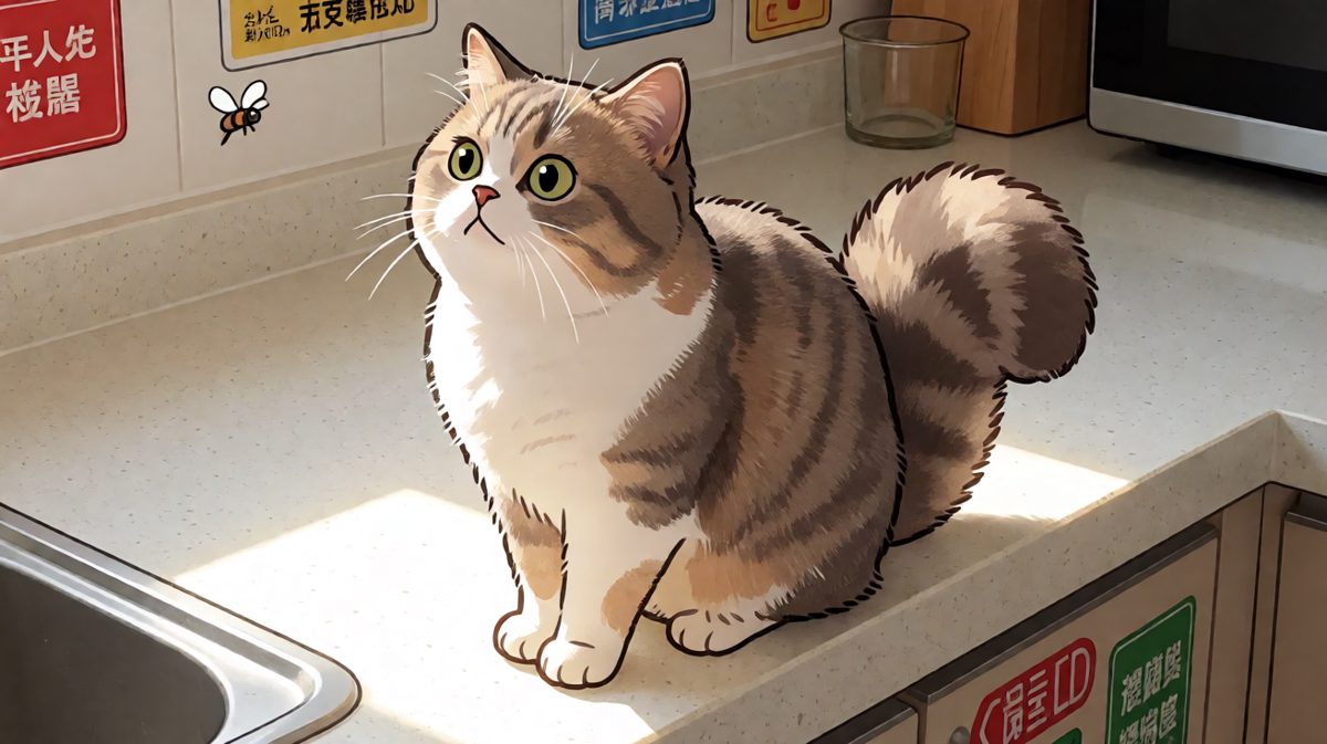 酝酿了半天气势，结果虫子先溜了，猫咪的尴尬谁懂