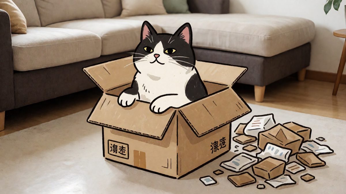 箱子再小也是家，猫咪对纸箱的执念永远让人看不懂