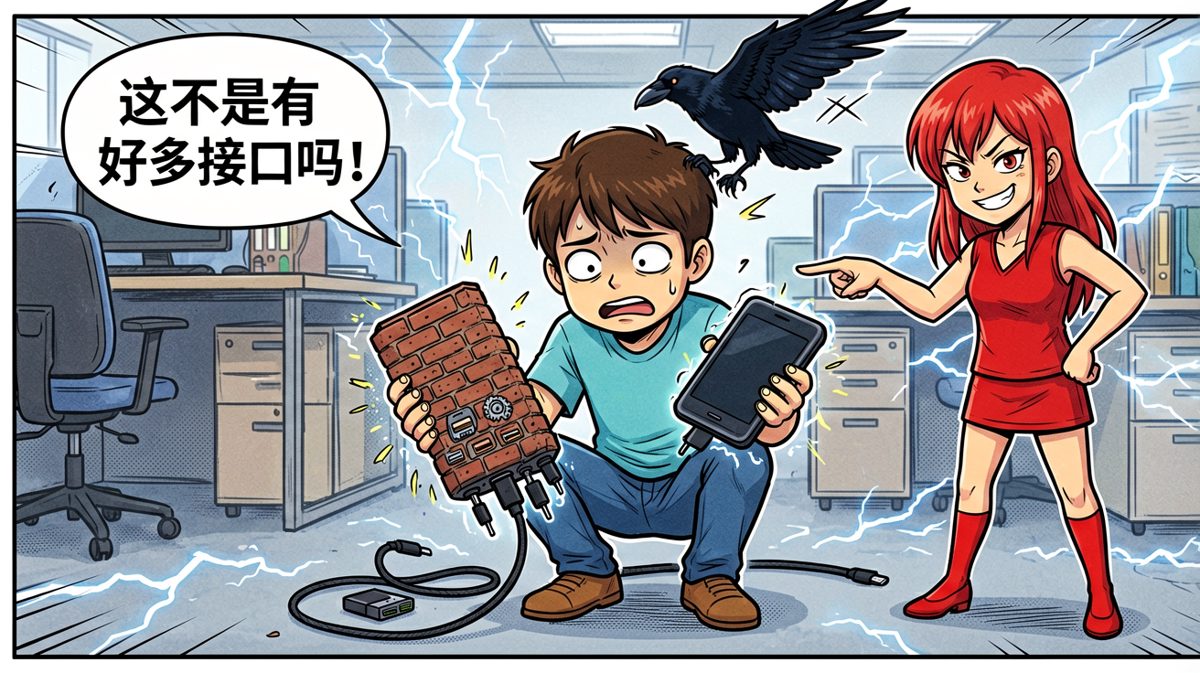 找到充电宝却发现接口全对不上，小明濒临崩溃