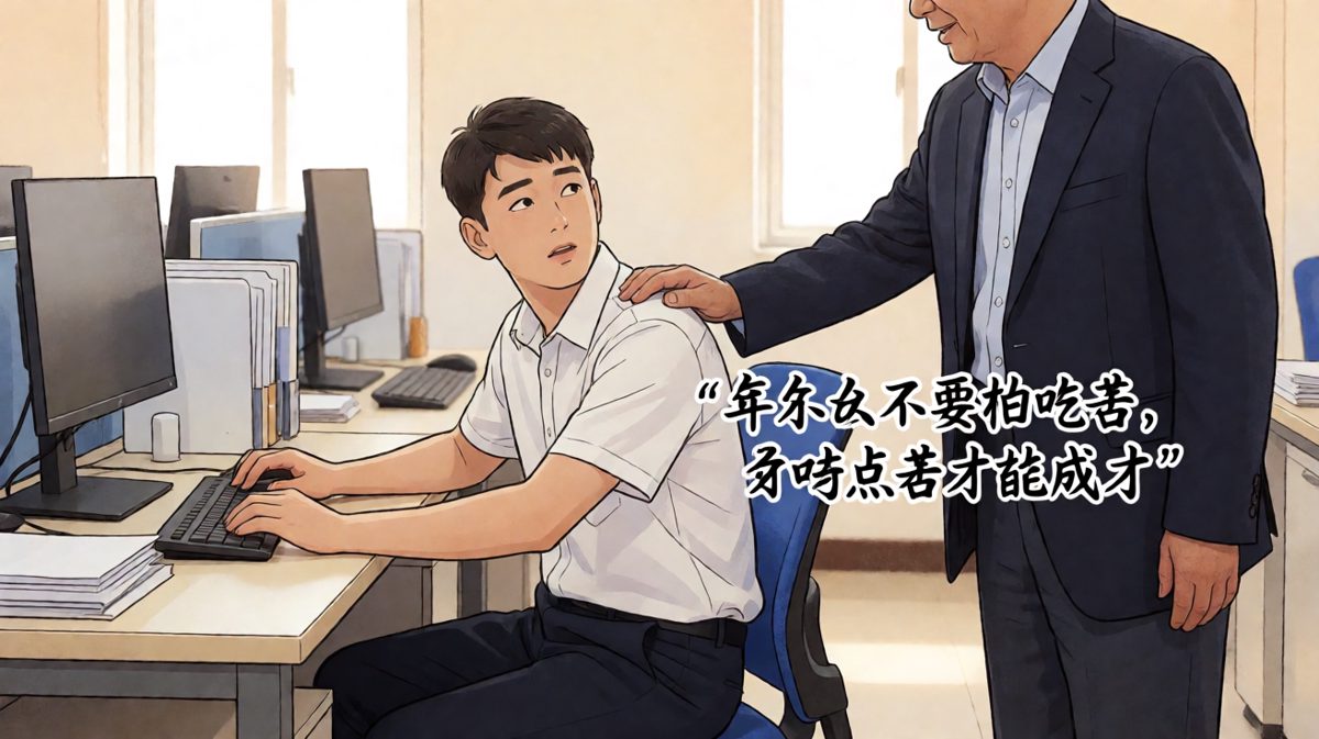 老板：'年轻人多吃点苦'，员工：'好的老板！'