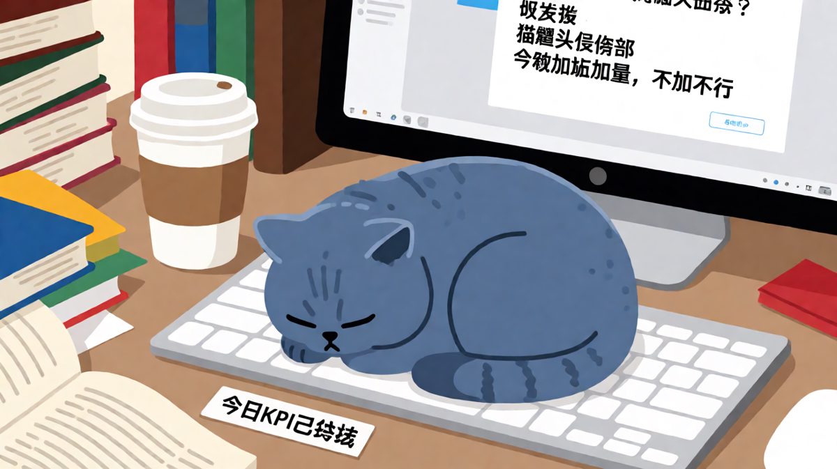 英短：打工猫的最高境界，是边睡边把工作干了。