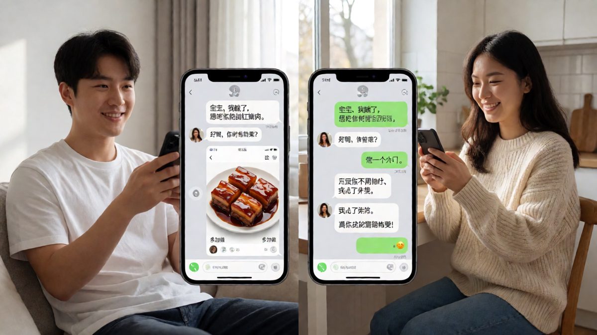 他说想吃你做的大餐，结果点的是三份外卖