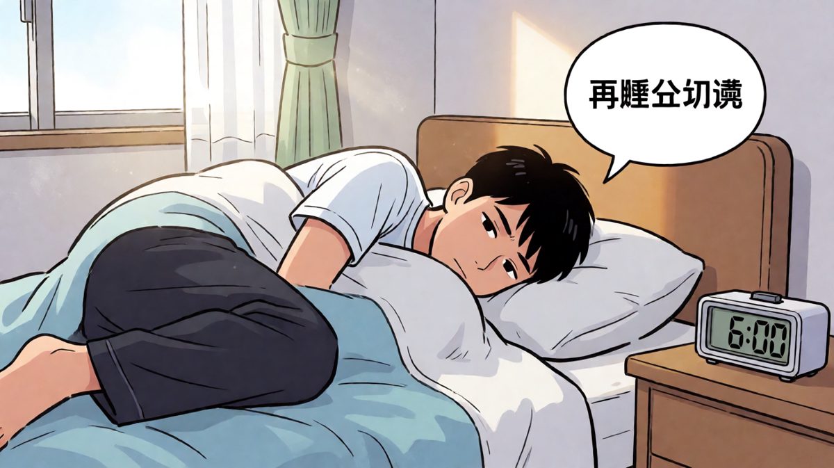 闹钟响了，但人选择装死