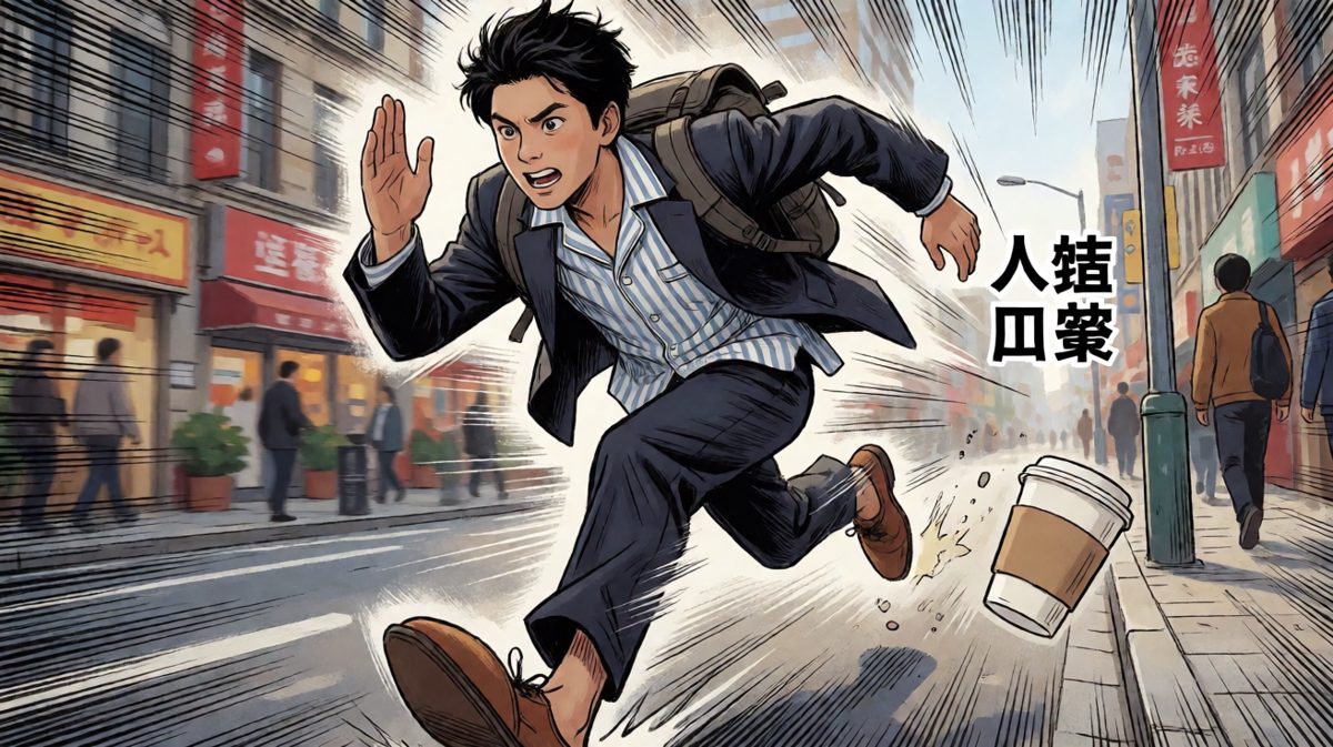 迟到也要冲！一路狂奔向公司出发！