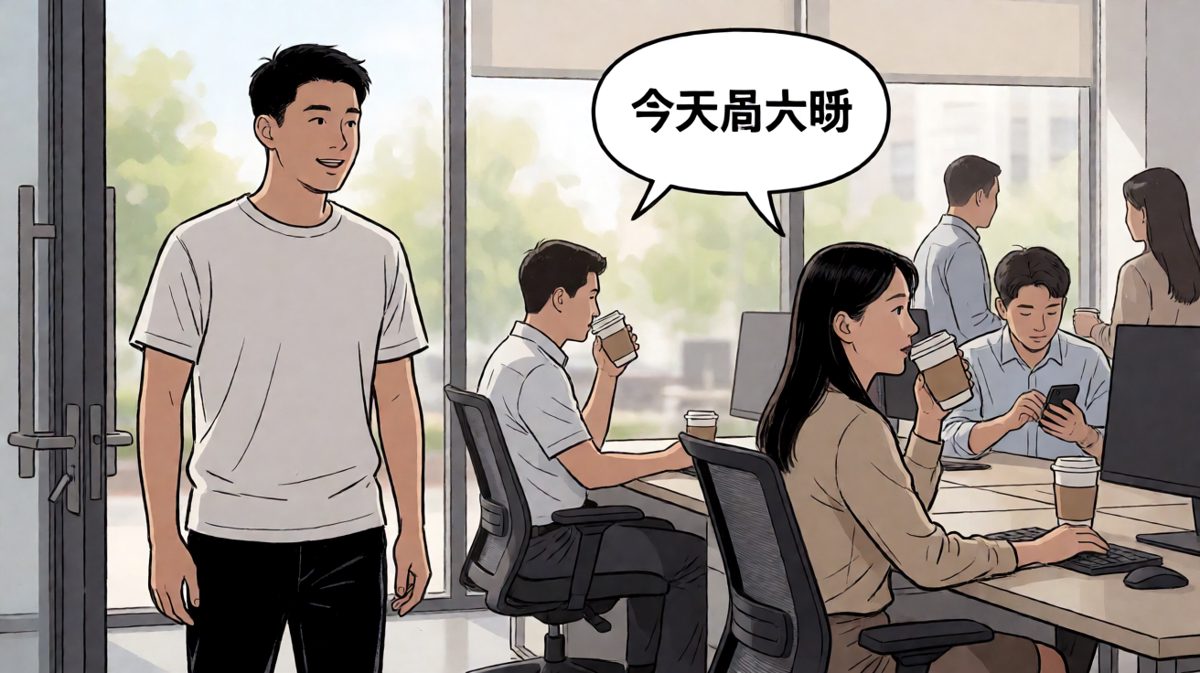同事幽幽开口：今天……是周六哦。