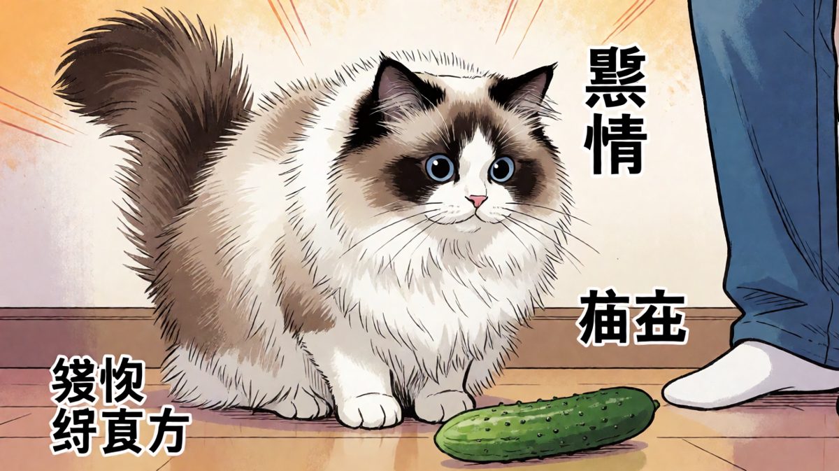 哪来的绿色外星生物！本喵守护这个家拼了！