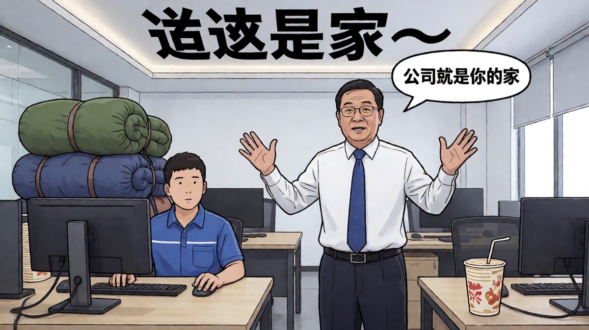 老板说公司就是家，于是我搬来住了
