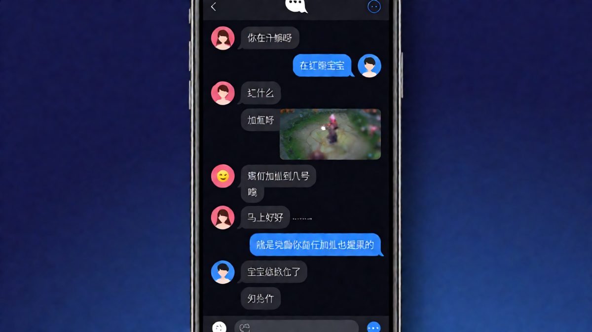 游戏截图发出的那一刻，他失去了她的信任