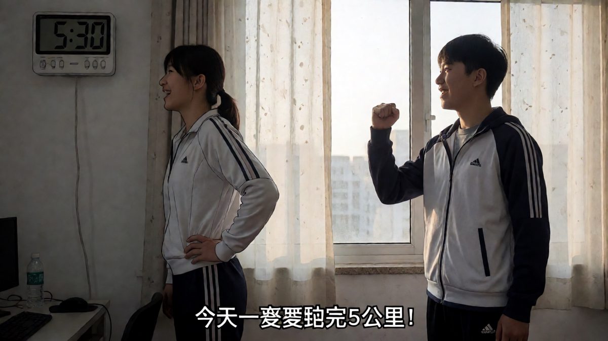 清晨雄心勃勃的跑步宣言