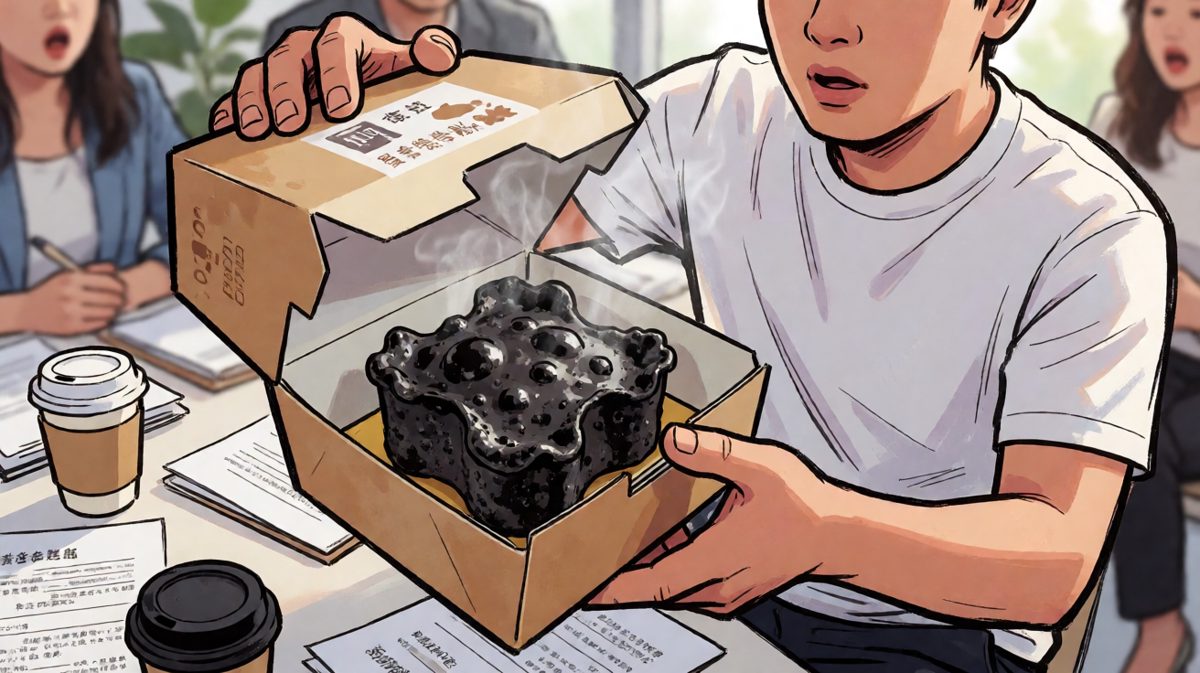 打开盒子的那一刻，空气突然安静了——这真的是蛋糕吗？