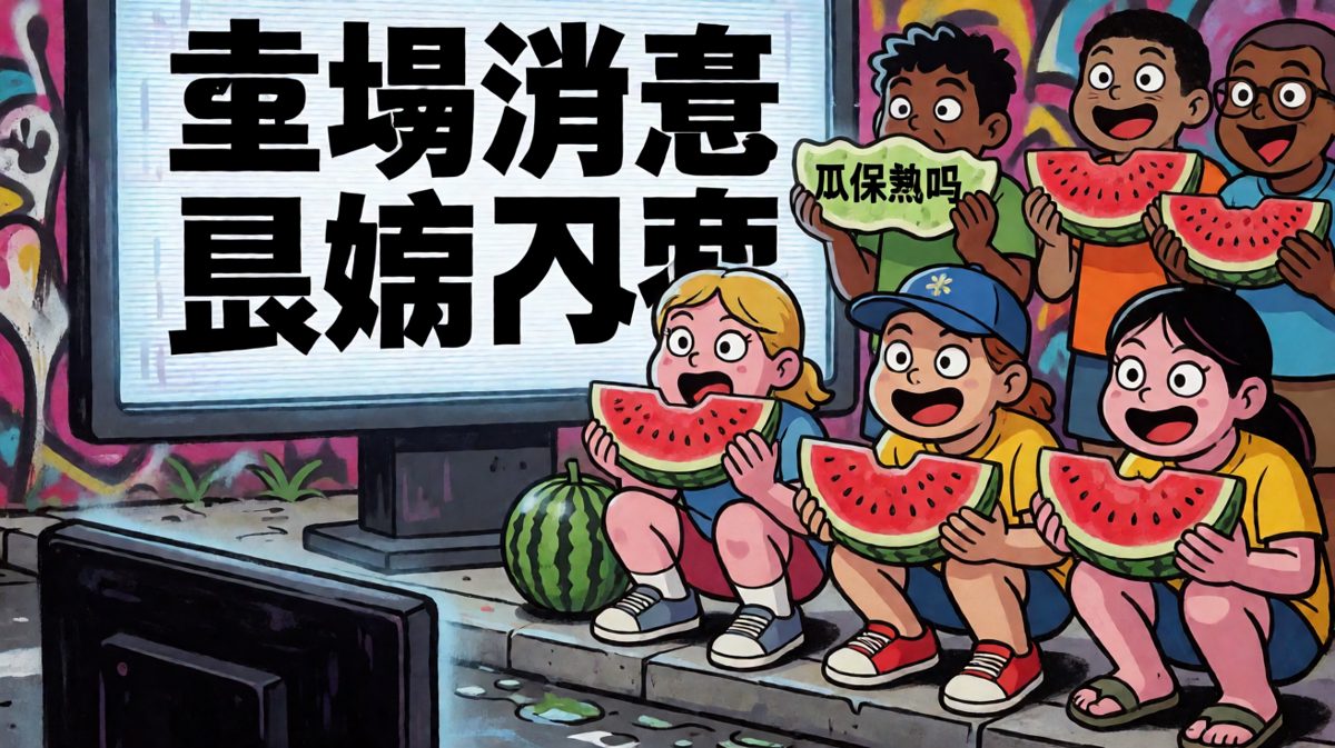 瓜来了，前排出售瓜子饮料