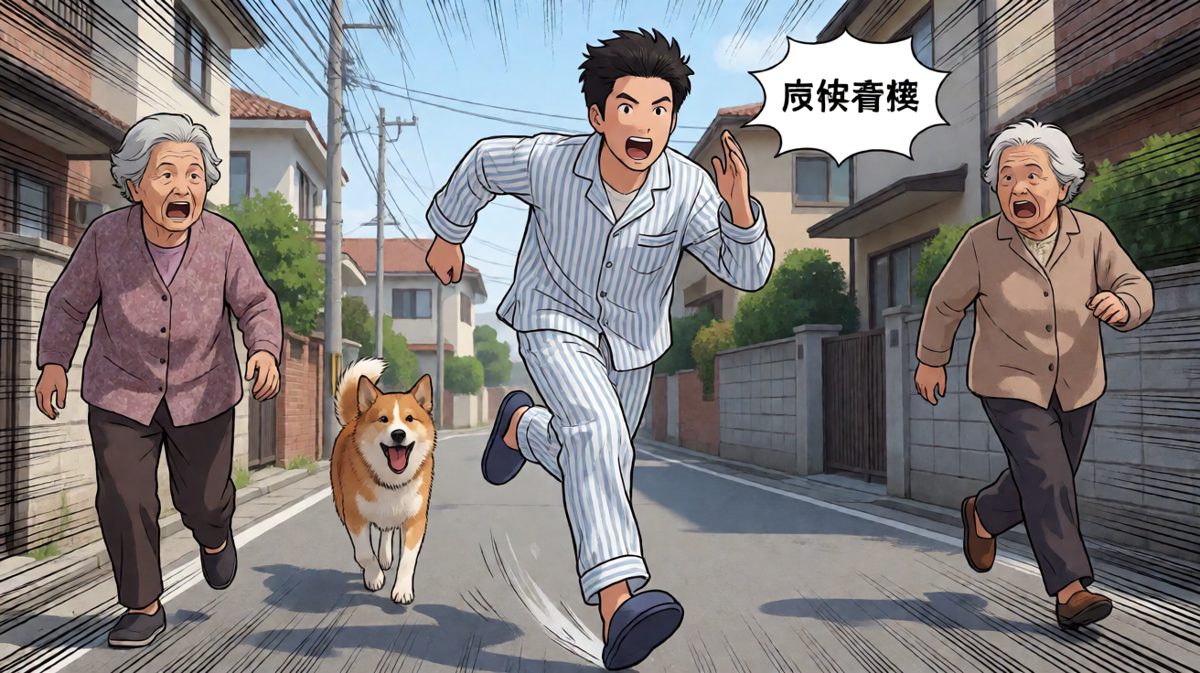 穿着睡衣狂奔上班