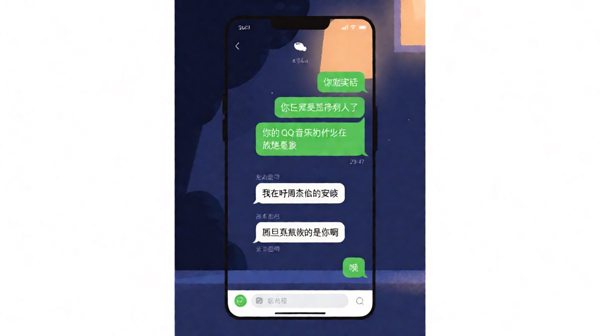 半夜猜疑连发，结果对方在听周杰伦