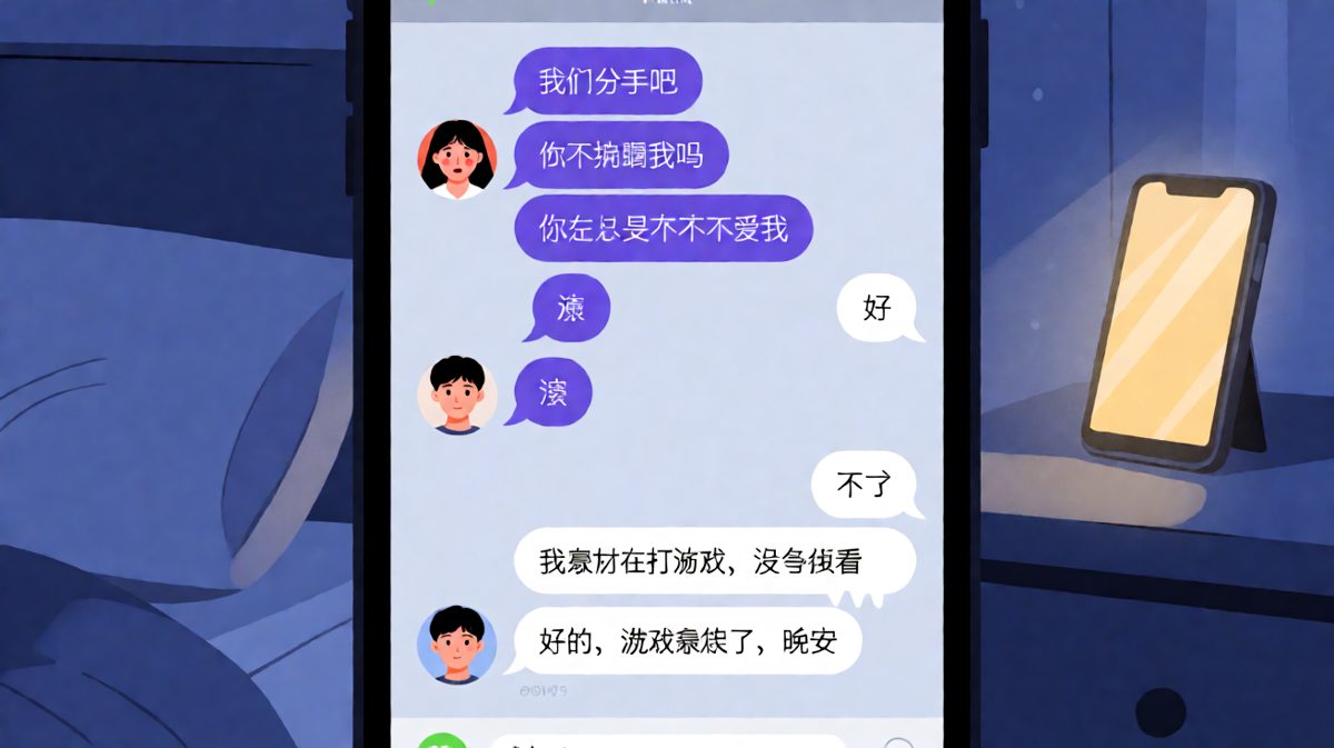 分手短信没仔细看，直男游戏党永不变