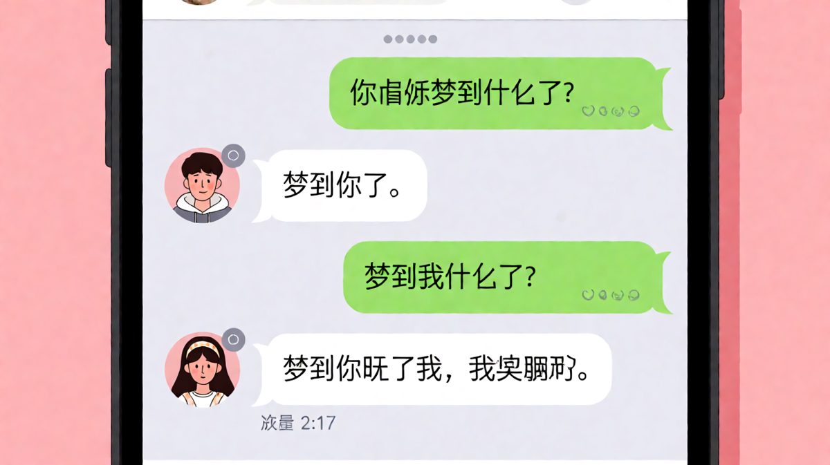 深夜甜梦变噩梦，一句情话暴露潜意识，女生已读不回