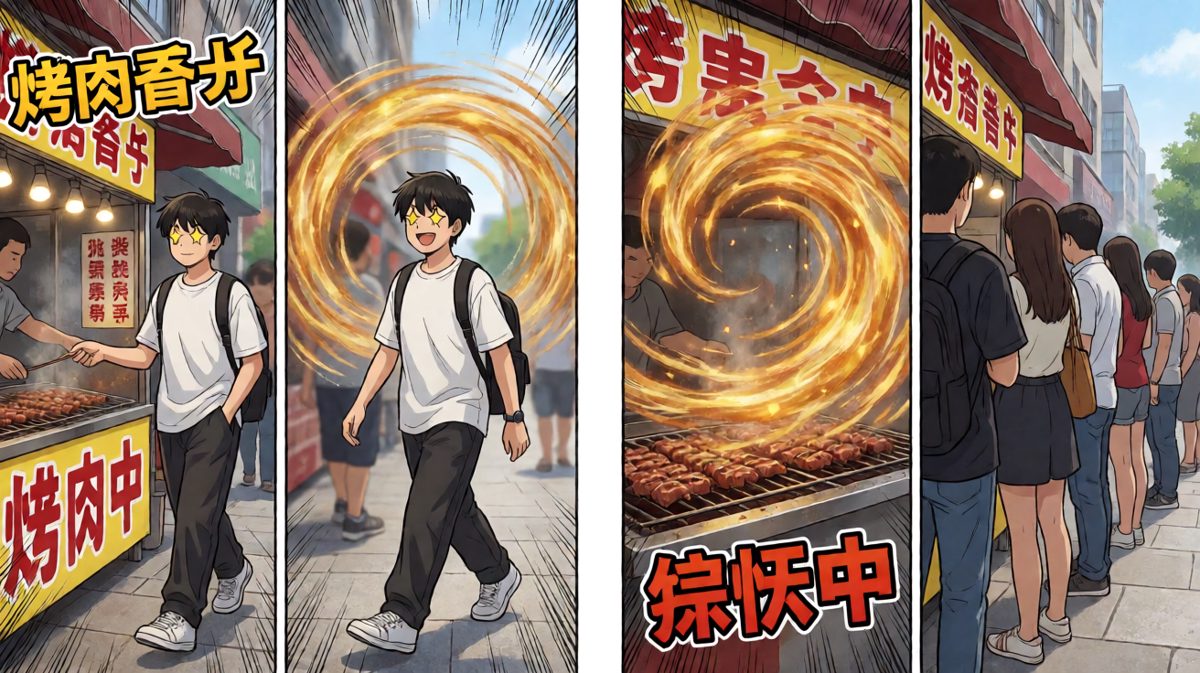 路过烧烤摊，理智瞬间崩塌