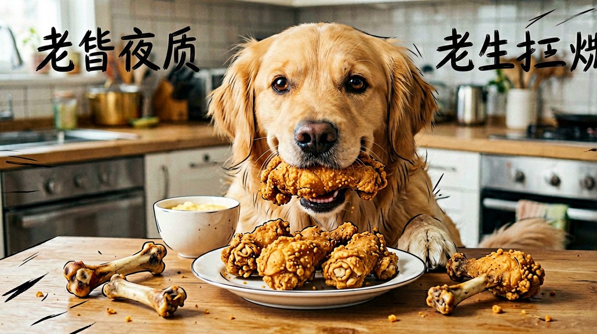 狗：我没有偷吃，是炸鸡先动的手