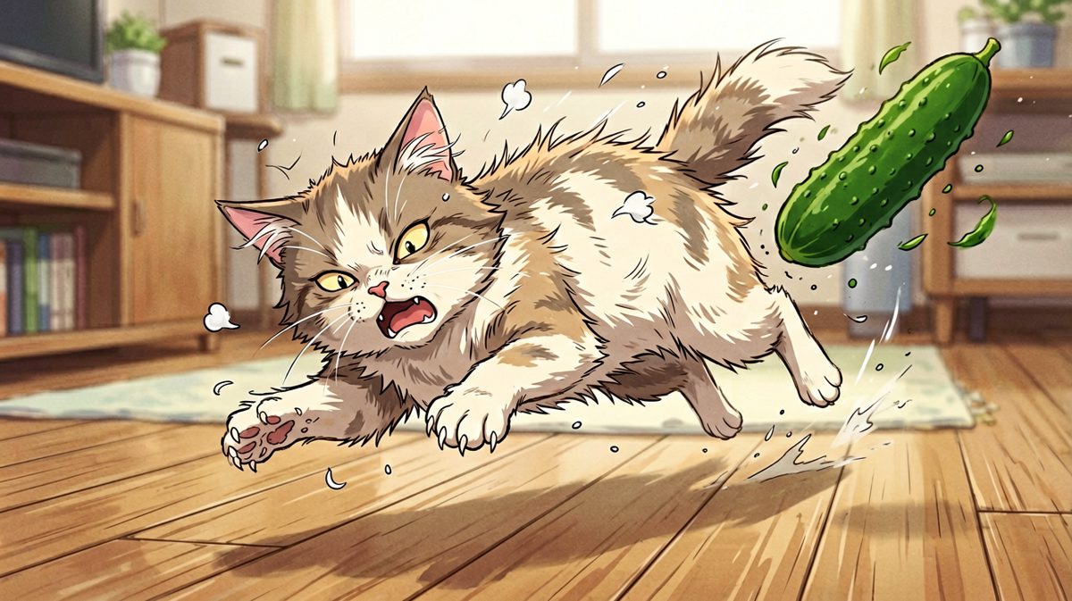 猫：哪里来的巨型绿色怪兽！！