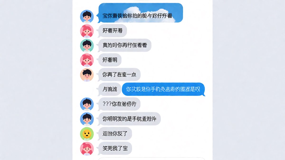 男朋友以为拍了风景结果拍的是手机壳