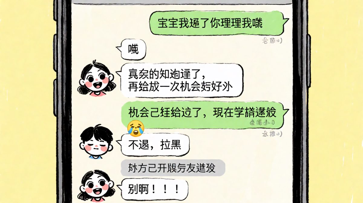 认错态度很好，但女方早已开启好友验证防身。