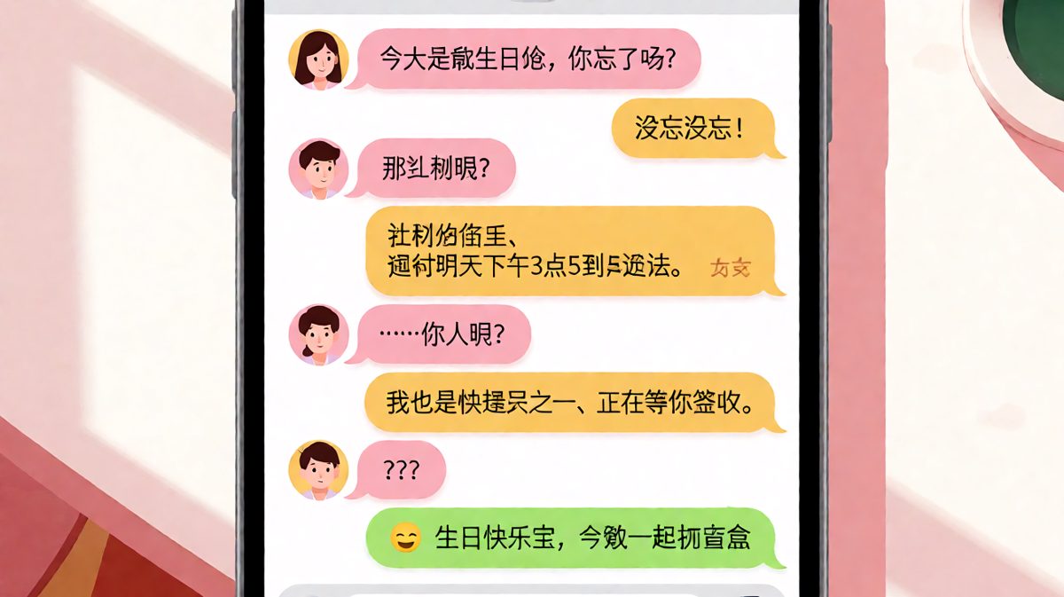 礼物还没到，人先到了——结果是个「活体快递」。