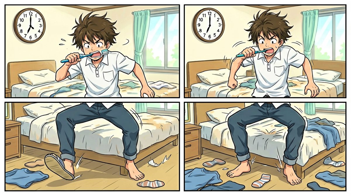 七点三十！要迟到了！！