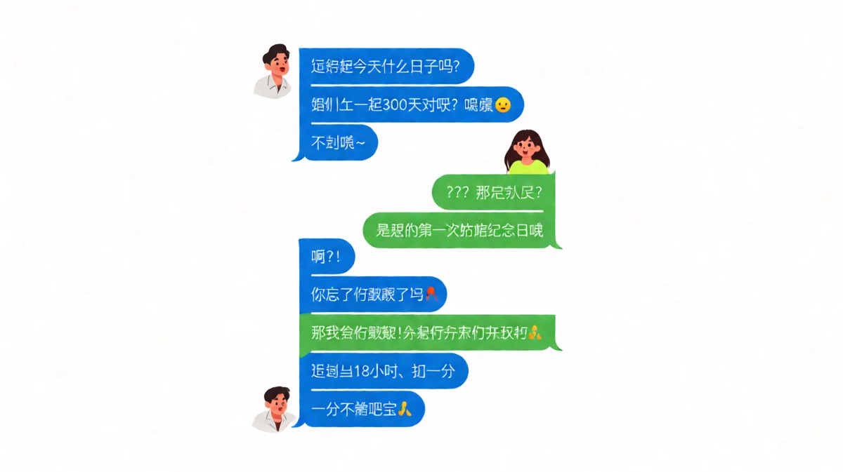 纪念日变追债日——男生以为自己记得，结果被精准扣十分