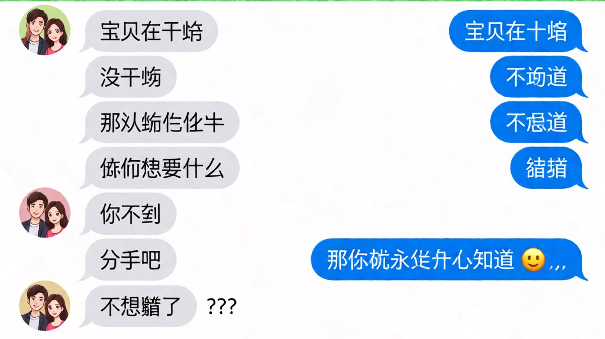 你猜我不猜，最后猜出了分手