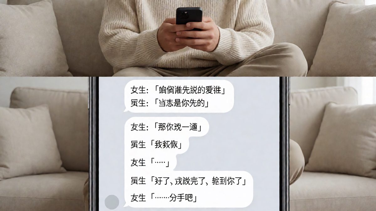 谁先说爱谁：男生精准卡位让女生无法接话，经典反杀