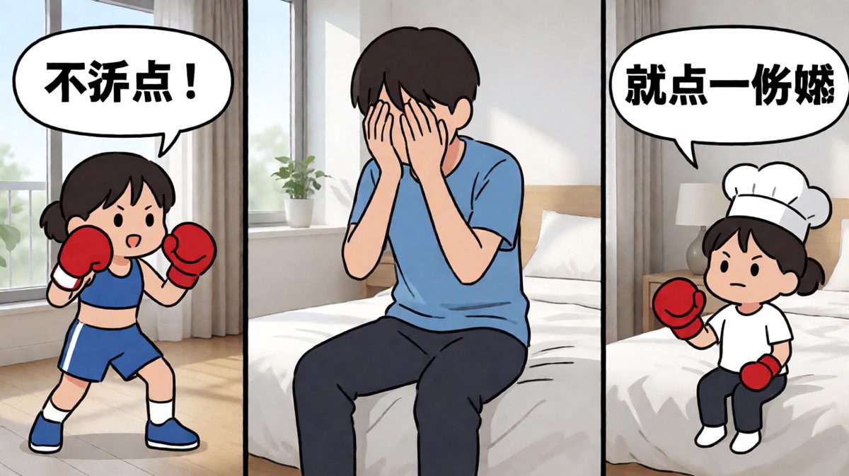 内心两个小人在激烈打架