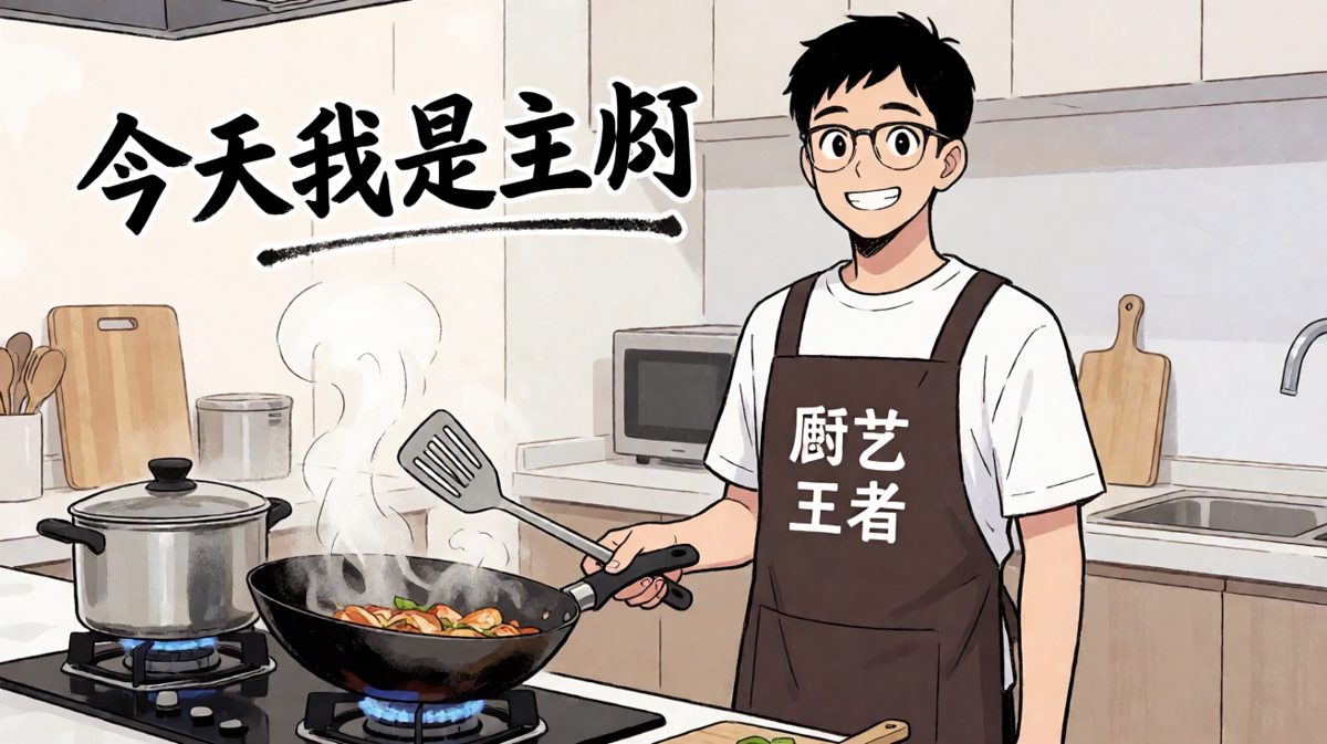 第一格：信心爆棚，觉得自己就是 next masterchef