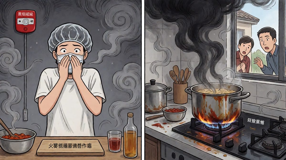 第三格：烟雾报警器比菜先熟