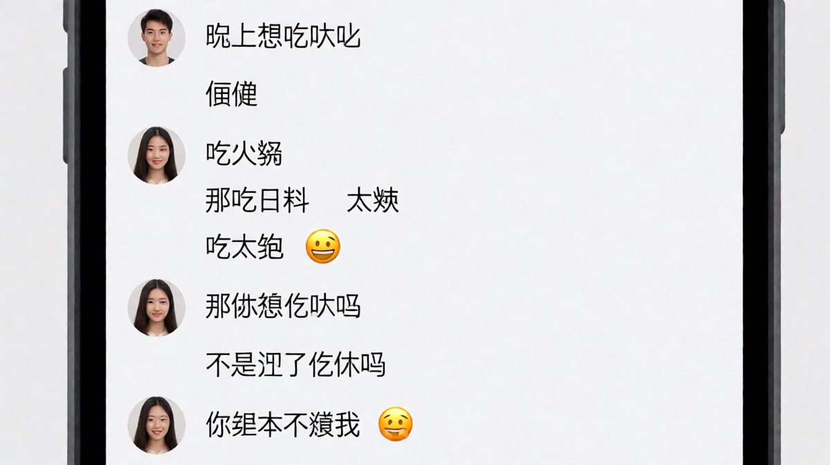 随便二字是情侣聊天最大的送命题