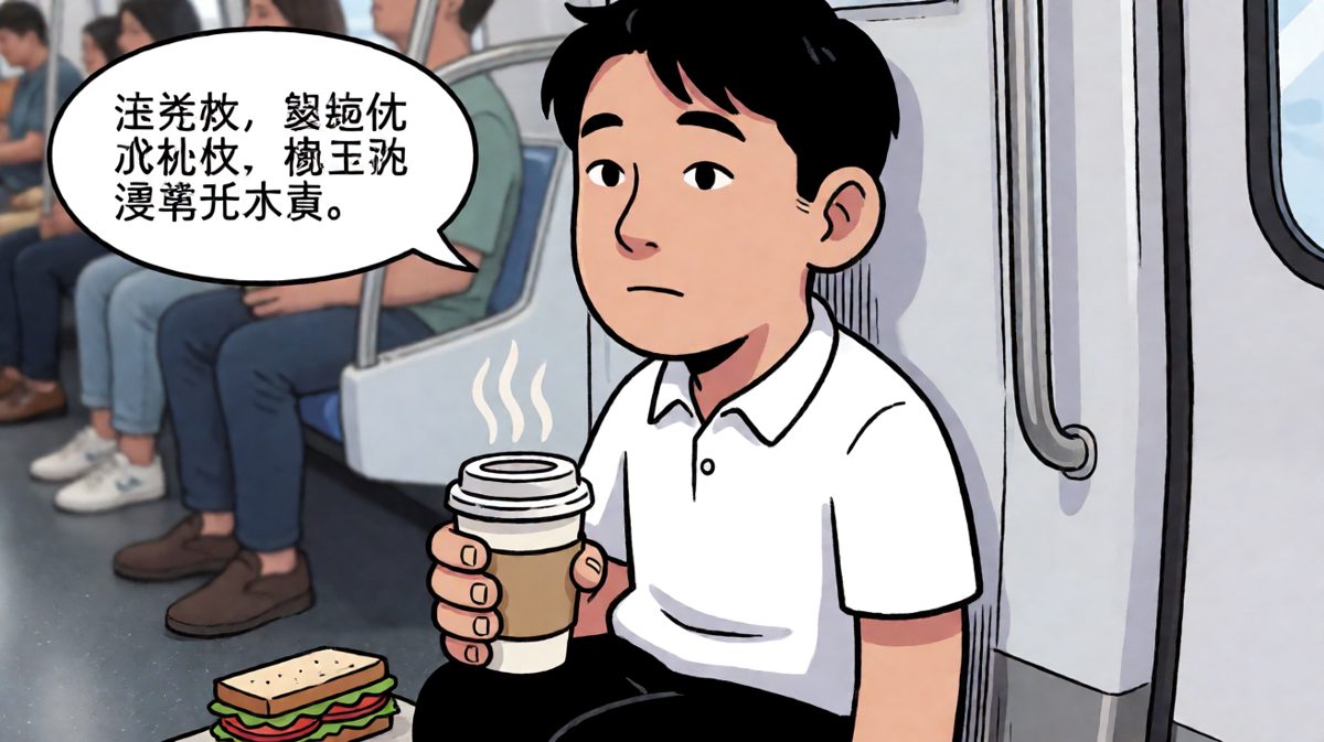 车厢内：我已融入车门，与人融为一体