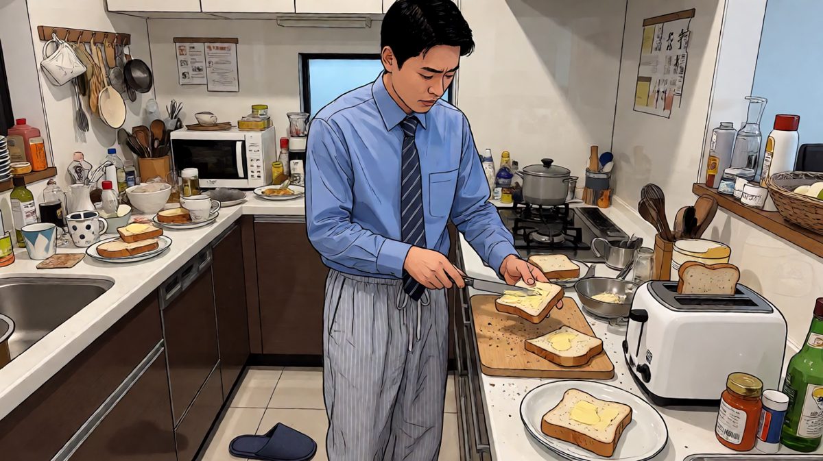只要上半身得体，同事就看不出来